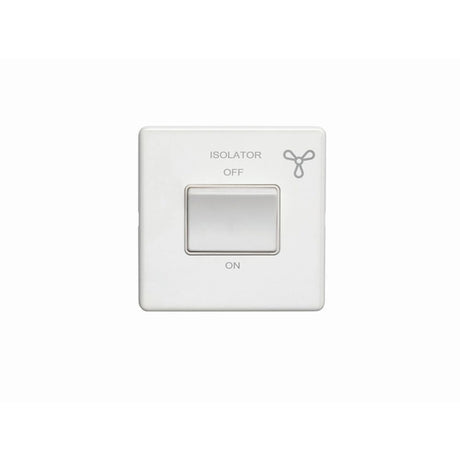 This is an image showing Eurolite Concealed 3mm Fan Switch - White (With White Trim) ecwfsww available to order from T.H. Wiggans Ironmongery in Kendal, quick delivery and discounted prices.