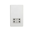 This is an image showing Eurolite Concealed 3mm Shaver Socket - White (With White Trim) ecwshsw available to order from T.H. Wiggans Ironmongery in Kendal, quick delivery and discounted prices.