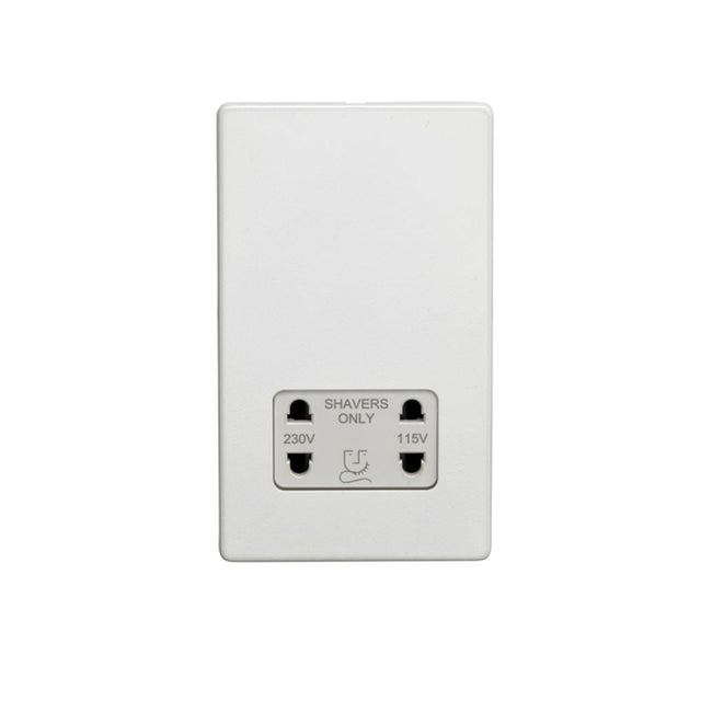 This is an image showing Eurolite Concealed 3mm Shaver Socket - White (With White Trim) ecwshsw available to order from T.H. Wiggans Ironmongery in Kendal, quick delivery and discounted prices.