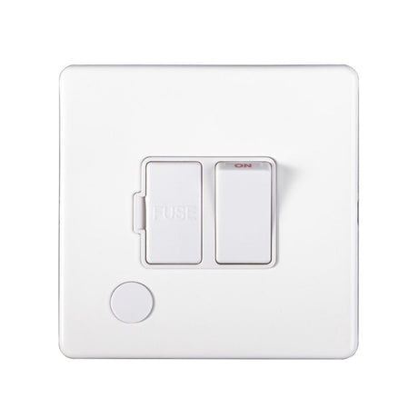 This is an image showing Eurolite Concealed 3mm Switched Fuse Spur - White (With White Trim) ecwswffow available to order from T.H. Wiggans Ironmongery in Kendal, quick delivery and discounted prices.