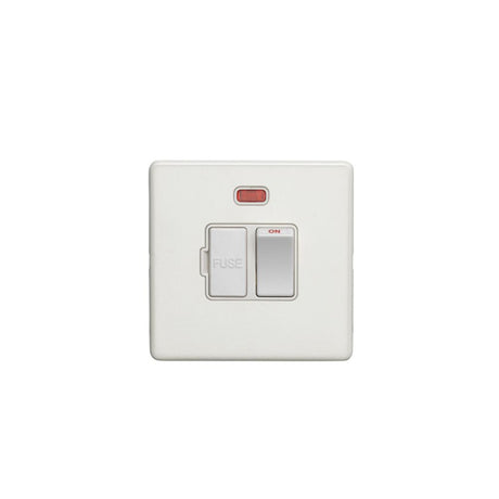 This is an image showing Eurolite Concealed 3mm Switched Fuse Spur - White (With White Trim) ecwswfnw available to order from T.H. Wiggans Ironmongery in Kendal, quick delivery and discounted prices.