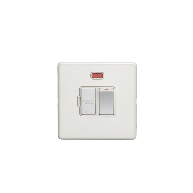This is an image showing Eurolite Concealed 3mm Switched Fuse Spur - White (With White Trim) ecwswfnw available to order from T.H. Wiggans Ironmongery in Kendal, quick delivery and discounted prices.