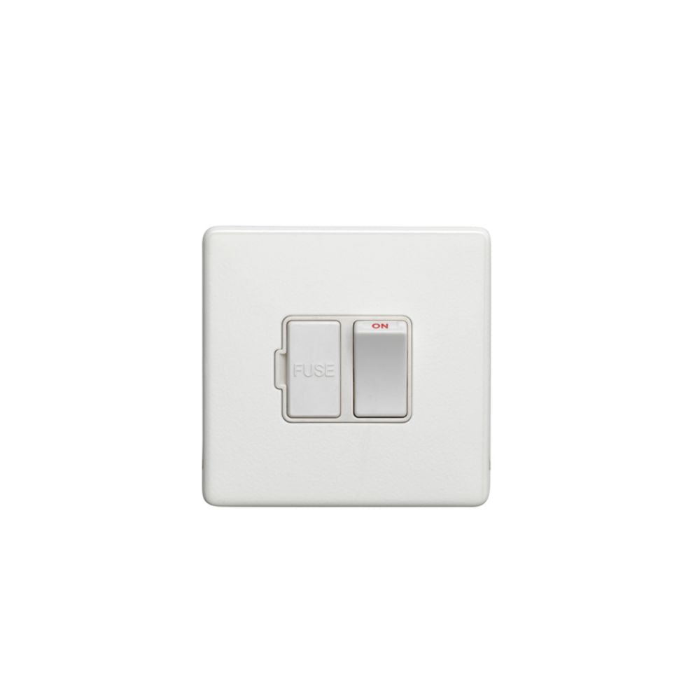 This is an image showing Eurolite Concealed 3mm Switched Fuse Spur - White (With White Trim) ecwswfw available to order from T.H. Wiggans Ironmongery in Kendal, quick delivery and discounted prices.