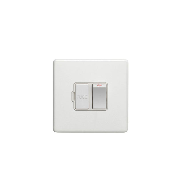 This is an image showing Eurolite Concealed 3mm Switched Fuse Spur - White (With White Trim) ecwswfw available to order from T.H. Wiggans Ironmongery in Kendal, quick delivery and discounted prices.