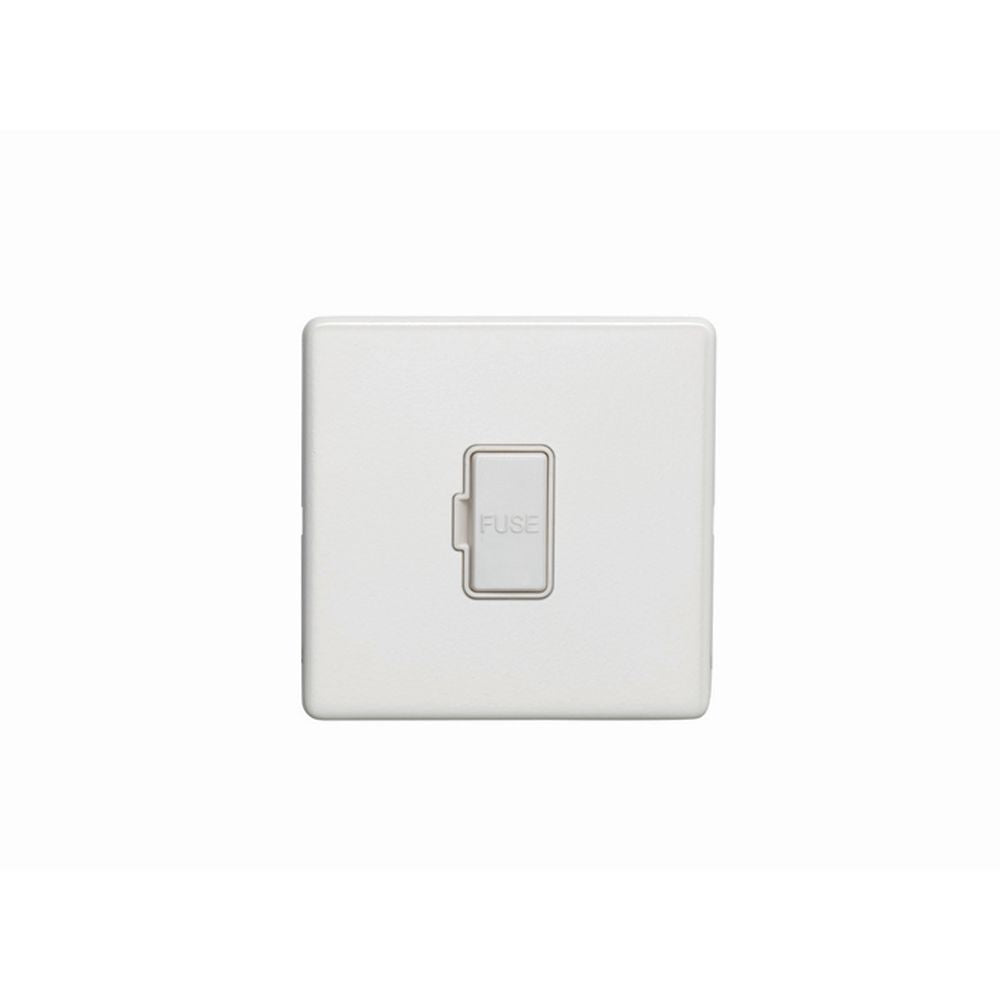 This is an image showing Eurolite Concealed 3mm Unswitched Fuse Spur - White (With White Trim) ecwuswfw available to order from T.H. Wiggans Ironmongery in Kendal, quick delivery and discounted prices.