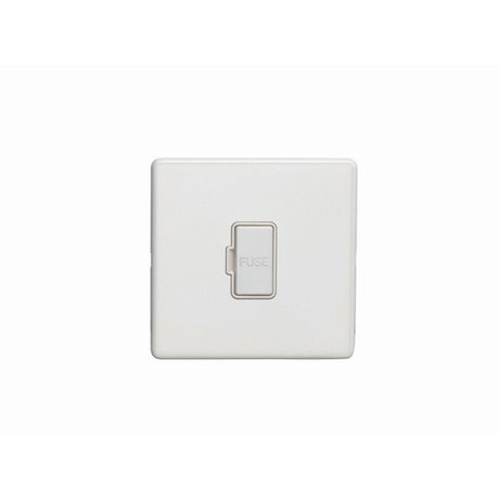 This is an image showing Eurolite Concealed 3mm Unswitched Fuse Spur - White (With White Trim) ecwuswfw available to order from T.H. Wiggans Ironmongery in Kendal, quick delivery and discounted prices.