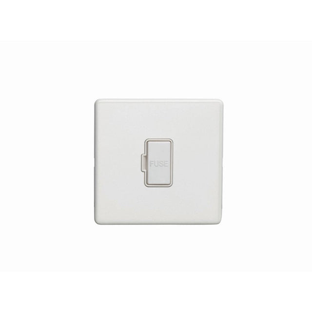 This is an image showing Eurolite Concealed 3mm Unswitched Fuse Spur - White (With White Trim) ecwuswfw available to order from T.H. Wiggans Ironmongery in Kendal, quick delivery and discounted prices.