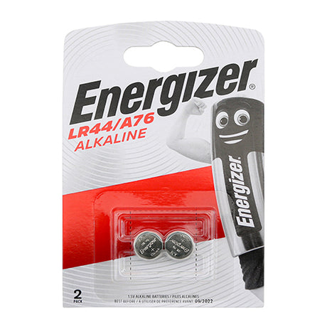 This is an image showing TIMCO Energizer Alkaline A76/LR44 Coin Battery - LR44/A76 - 2 Pieces Pack available from T.H Wiggans Ironmongery in Kendal, quick delivery at discounted prices.
