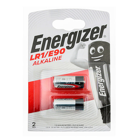 This is an image showing TIMCO Energizer Alkaline LR1/E90 Battery - LR1/E90 - 2 Pieces Pack available from T.H Wiggans Ironmongery in Kendal, quick delivery at discounted prices.