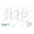 This image is a line drwaing of a Eurospec - Euro Profile High Security Cylinder Sashlock (replacement lock case o available to order from T.H Wiggans Architectural Ironmongery in Kendal