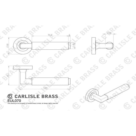 This image is a line drwaing of a Carlisle Brass - Masano Lever On Rose - Satin Brass available to order from Trade Door Handles in Kendal