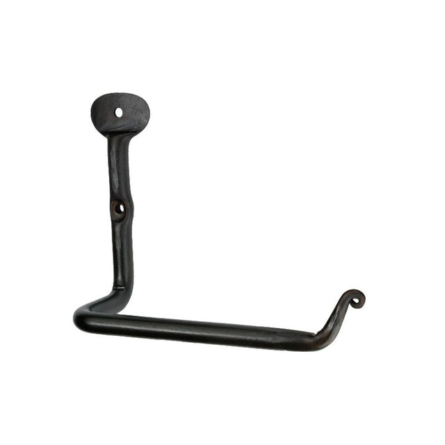 This is an image of Spira Brass - Cosmo Toilet Roll Holder Matt Black available to order from T.H Wiggans Architectural Ironmongery in Kendal, quick delivery and discounted prices.
