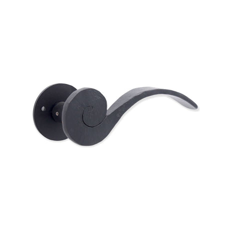 This is an image of Spira Brass - Ferro Lever on Rose available to order from T.H Wiggans Architectural Ironmongery in Kendal, quick delivery and discounted prices.