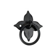 This is an image of Spira Brass - Floret Ring Drop Pull Matt Black  available to order from T.H Wiggans Architectural Ironmongery in Kendal, quick delivery and discounted prices.