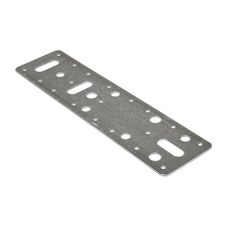 This is an image showing TIMCO Flat Connector Plates - Galvanised - 62 x 240 - 5 Pieces Bag available from T.H Wiggans Ironmongery in Kendal, quick delivery at discounted prices.