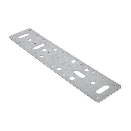 This is an image showing TIMCO Flat Connector Plates - Galvanised - 62 x 300 - 5 Pieces Bag available from T.H Wiggans Ironmongery in Kendal, quick delivery at discounted prices.