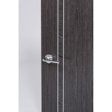 This is an image of Forme Milly Designer Lever on Minimal Round Rose - Satin Chrome/Polished Chrome available to order from T.H Wiggans Architectural Ironmongery in Kendal, quick delivery and discounted prices.