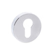 This is an image of Forme Euro Escutcheon on Minimal Round Rose - Polished Chrome available to order from T.H Wiggans Architectural Ironmongery in Kendal, quick delivery and discounted prices.