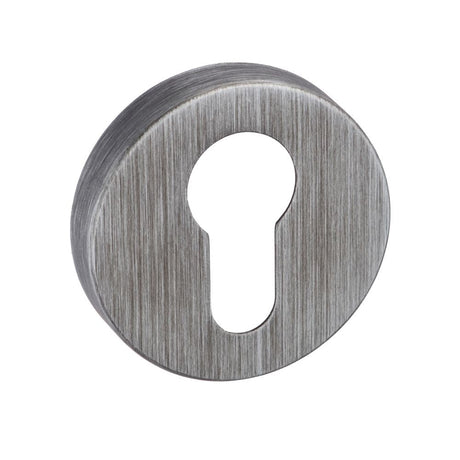 This is an image of Forme Euro Escutcheon on Minimal Round Rose - Urban Graphite available to order from T.H Wiggans Architectural Ironmongery in Kendal, quick delivery and discounted prices.