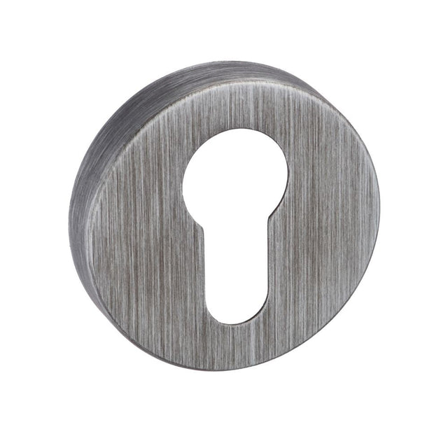 This is an image of Forme Euro Escutcheon on Minimal Round Rose - Urban Graphite available to order from T.H Wiggans Architectural Ironmongery in Kendal, quick delivery and discounted prices.