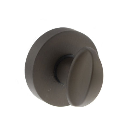 This is an image of Forme WC Turn and Release on Minimal Round Rose - Urban Dark Bronze available to order from T.H Wiggans Architectural Ironmongery in Kendal, quick delivery and discounted prices.