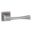 This is an image of Forme Artemide Designer Lever on Minimal Square Rose - Urban Graphite available to order from T.H Wiggans Architectural Ironmongery in Kendal, quick delivery and discounted prices.