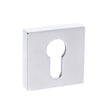 This is an image of Forme Euro Escutcheon on Minimal Square Rose - Polished Chrome available to order from T.H Wiggans Architectural Ironmongery in Kendal, quick delivery and discounted prices.