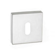 This is an image of Forme Key Escutcheon on Minimal Square Rose - Satin Chrome available to order from T.H Wiggans Architectural Ironmongery in Kendal, quick delivery and discounted prices.