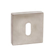 This is an image of Forme Key Escutcheon on Minimal Square Rose - Satin Nickel available to order from T.H Wiggans Architectural Ironmongery in Kendal, quick delivery and discounted prices.