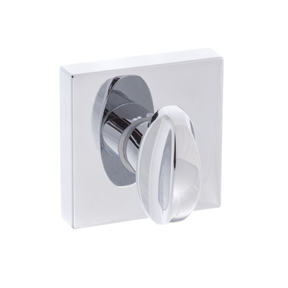 This is an image of Forme WC Turn and Release on Minimal Square Rose - Polished Chrome available to order from T.H Wiggans Architectural Ironmongery in Kendal, quick delivery and discounted prices.