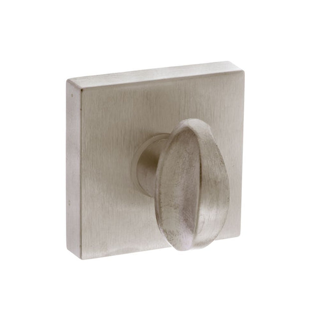 This is an image of Forme WC Turn and Release on Minimal Square Rose - Satin Nickel available to order from T.H Wiggans Architectural Ironmongery in Kendal, quick delivery and discounted prices.