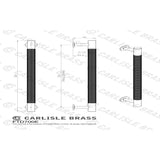 This image is a line drwaing of a FTD - Knurled Pull Handle 224mm c/c - Satin Nickel available to order from Trade Door Handles in Kendal