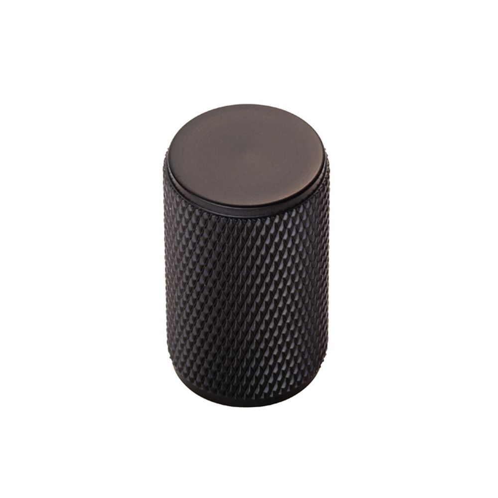 This is an image of a FTD - Knurled Knob - Matt Black that is availble to order from T.H Wiggans Architectural Ironmongery in Kendal in Kendal.