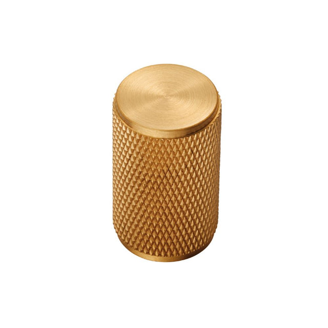 This is an image of a FTD - Knurled Knob - Satin Brass that is availble to order from T.H Wiggans Architectural Ironmongery in Kendal in Kendal.