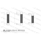 This image is a line drwaing of a Carlisle Brass - Lines Pull Handle 160mm c/c - Satin Nickel available to order from Trade Door Handles in Kendal