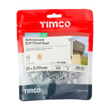 This is an image showing TIMCO Extra Large Head Clout Nails - Galvanised - 25 x 3.00 - 0.5 Kilograms TIMbag available from T.H Wiggans Ironmongery in Kendal, quick delivery at discounted prices.