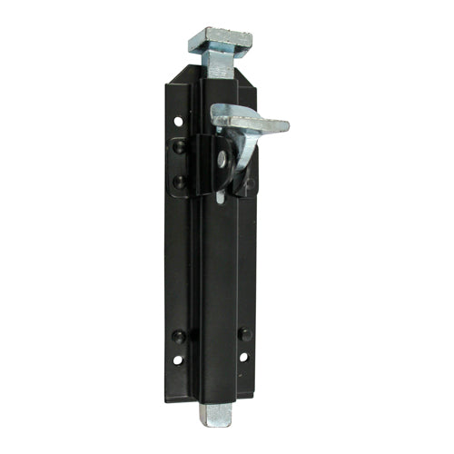 This is an image showing TIMCO Foot Bolt - Black - 8" - 1 Each TIMbag available from T.H Wiggans Ironmongery in Kendal, quick delivery at discounted prices.