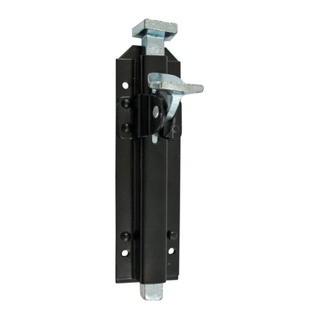 This is an image showing TIMCO Foot Bolt - Black - 8" - 1 Each TIMbag available from T.H Wiggans Ironmongery in Kendal, quick delivery at discounted prices.