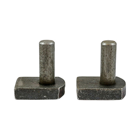 This is an image showing TIMCO Gate Hooks to Weld - Self Coloured - 22mm - 2 Pieces Plain Bag available from T.H Wiggans Ironmongery in Kendal, quick delivery at discounted prices.