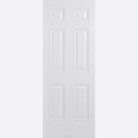 This is an image showing LPD - Colonial 6P Pre-Finished White Doors 813 x 2032 available from T.H Wiggans Ironmongery in Kendal, quick delivery at discounted prices.