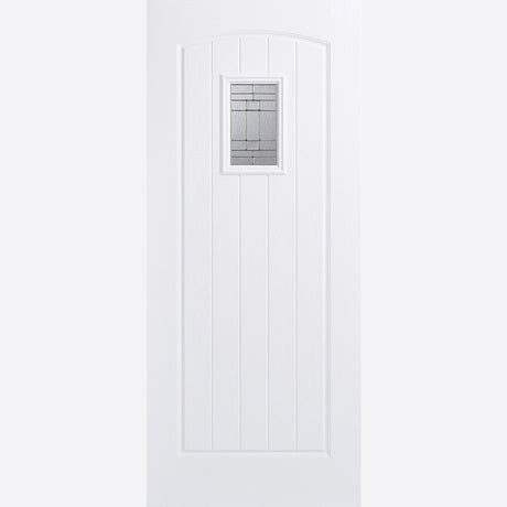This is an image showing LPD - Cottage 1L Pre-Finished White Doors 838 x 1981 available from T.H Wiggans Ironmongery in Kendal, quick delivery at discounted prices.