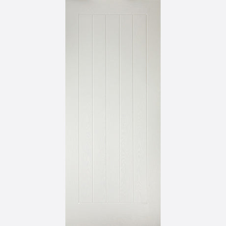 This is an image showing LPD - Mexicano External Pre-Finished White Doors 838 x 1981 available from T.H Wiggans Ironmongery in Kendal, quick delivery at discounted prices.