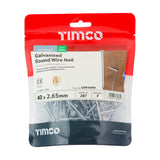 This is an image showing TIMCO Round Wire Nails - Galvanised - 40 x 2.65 - 0.5 Kilograms TIMbag available from T.H Wiggans Ironmongery in Kendal, quick delivery at discounted prices.