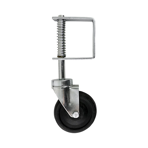 This is an image showing TIMCO Spring Loaded Field Gate Wheel - Light Duty - Zinc - 270mm - 1 Each Plain Bag available from T.H Wiggans Ironmongery in Kendal, quick delivery at discounted prices.