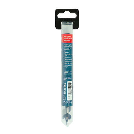 This is an image showing TIMCO Wood Auger Bit - Hex Shank - 16.0 x 155 - 1 Each Tube available from T.H Wiggans Ironmongery in Kendal, quick delivery at discounted prices.