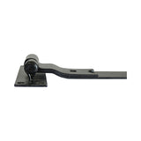 This is an image showing TIMCO Pair of Cranked Band & Hook On Plates - Black - 400mm - 2 Pieces Plain Bag available from T.H Wiggans Ironmongery in Kendal, quick delivery at discounted prices.