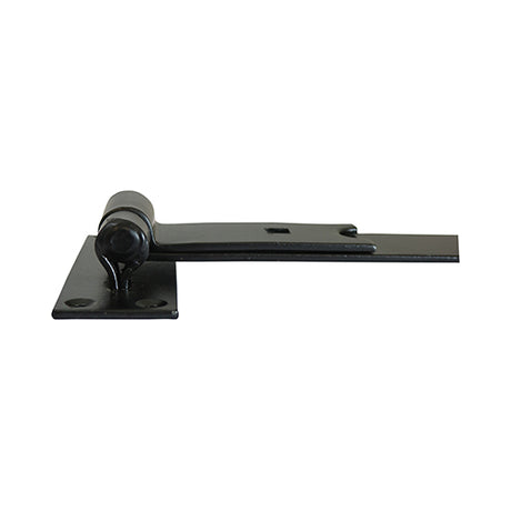 This is an image showing TIMCO Pair of Straight Band & Hook On Plates - Black - 400mm - 2 Pieces Plain Bag available from T.H Wiggans Ironmongery in Kendal, quick delivery at discounted prices.