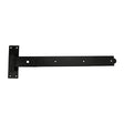This is an image showing TIMCO Pair of Straight Band & Hook On Plates - Black - 450mm - 2 Pieces Plain Bag available from T.H Wiggans Ironmongery in Kendal, quick delivery at discounted prices.