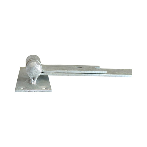 This is an image showing TIMCO Pair of Straight Band & Hook On Plates - Hot Dipped Galvanised - 450mm - 2 Pieces Plain Bag available from T.H Wiggans Ironmongery in Kendal, quick delivery at discounted prices.