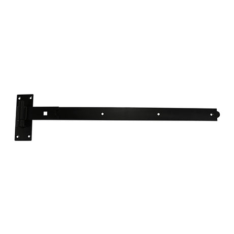 This is an image showing TIMCO Pair of Straight Band & Hook On Plates - Black - 750mm - 2 Pieces Plain Bag available from T.H Wiggans Ironmongery in Kendal, quick delivery at discounted prices.
